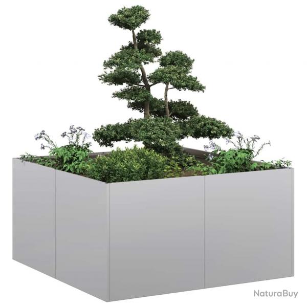 Jardinire 80x80x40 cm acier galvanis alsavelo