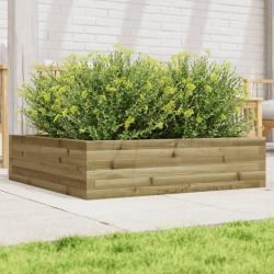 Jardinière 90x90x23 cm bois de pin imprégné alsavelo