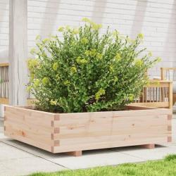 Jardinière 90x90x26,5 cm bois de pin massif alsavelo