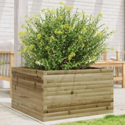 Jardinière 80x80x45,5 cm bois de pin imprégné alsavelo