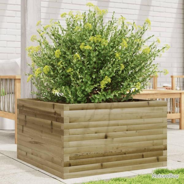 Jardinire 80x80x45,5 cm bois de pin imprgn alsavelo