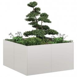 Jardinière 80x80x40 cm acier inoxydable alsavelo
