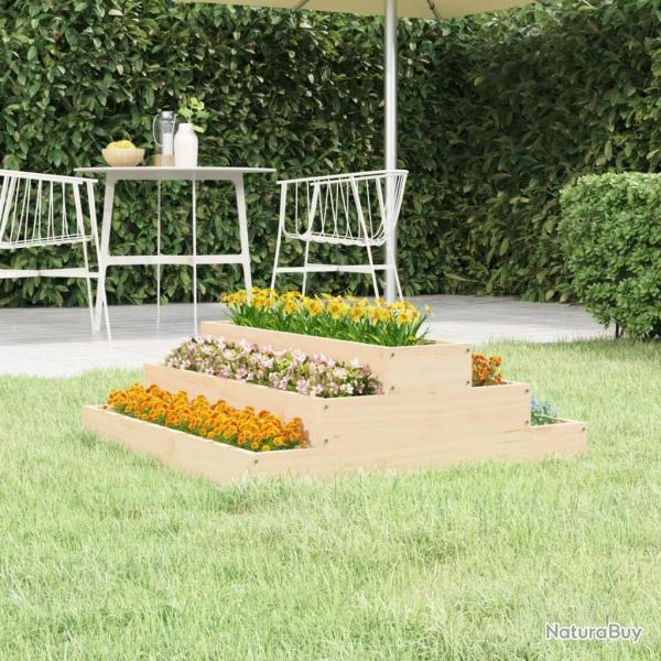 Jardinire 80x80x27 cm Bois massif de pin alsavelo