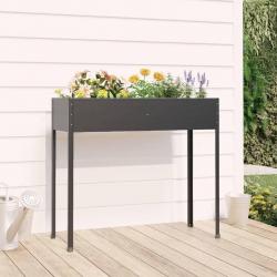 Jardinière Anthracite 100,5x40,5x90 cm Acier galvanisé alsavelo