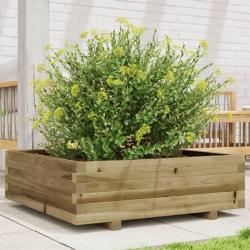 Jardinière 80x80x26,5 cm bois de pin imprégné alsavelo