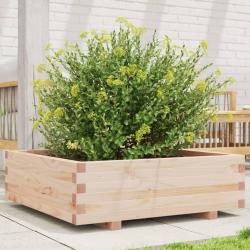 Jardinière 80x80x26,5 cm bois de pin massif alsavelo