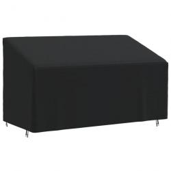 Housse de banc 3 places noir 175x85x68/94 cm oxford 420D