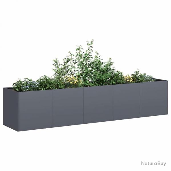 Jardinire anthracite 200x40x40 cm acier lamin  froid alsavelo