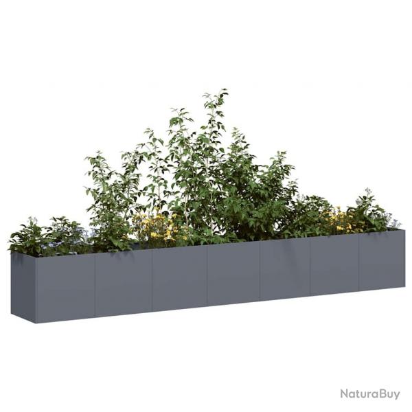 Jardinire anthracite 280x40x40 cm acier lamin  froid alsavelo