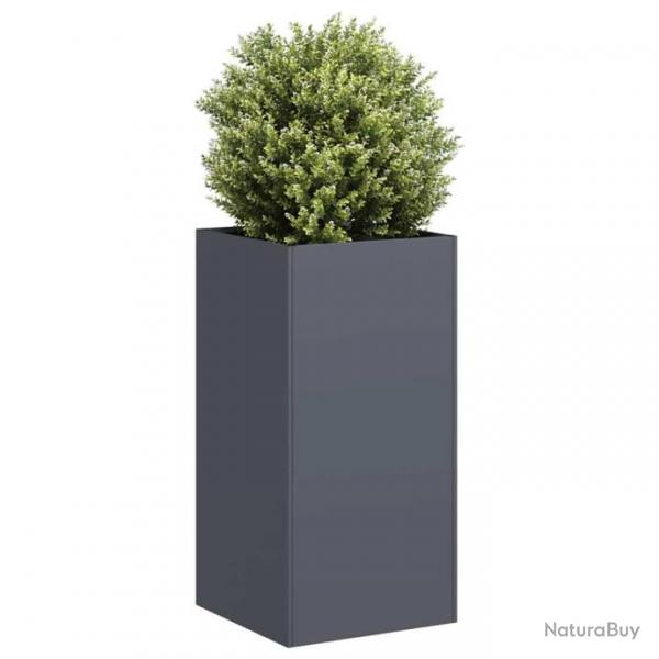 Jardinire anthracite 40x40x80 cm acier lamin  froid