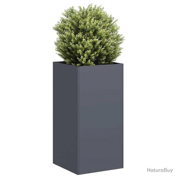 Jardinire anthracite 40x40x80 cm acier lamin  froid alsavelo