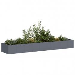 Jardinière anthracite 360x80x40 cm acier alsavelo