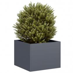 Jardinière anthracite 40x40x30 cm acier alsavelo