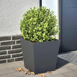 Jardinière anthracite 40x40x40 cm acier alsavelo