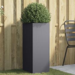 Jardinière anthracite 32x29x75 cm acier alsavelo