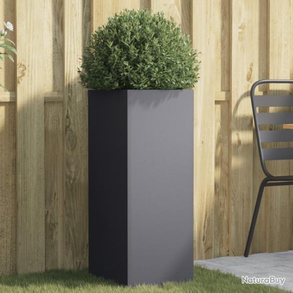 Jardinire anthracite 32x29x75 cm acier alsavelo