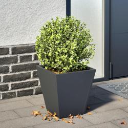Jardinière anthracite 30x30x30 cm acier alsavelo