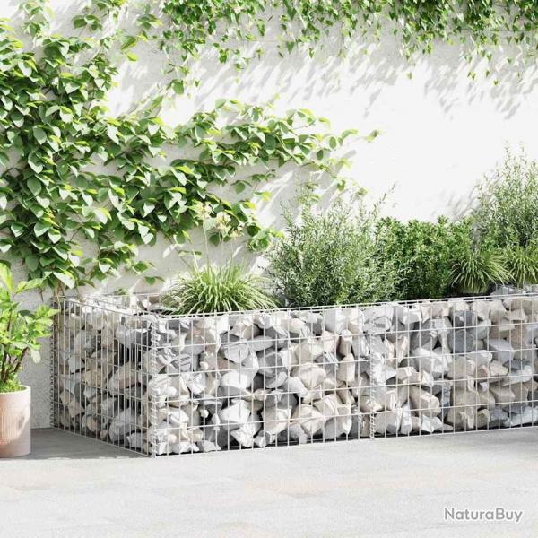 Jardinire  gabion Acier galvanis 180 x 90 x 50 cm alsavelo