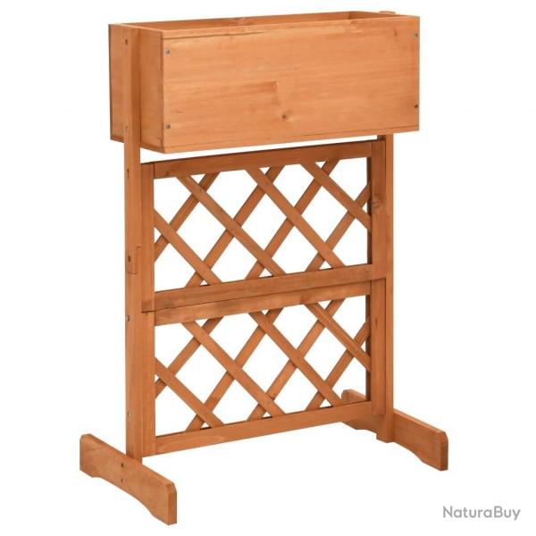 Jardinire  treillis de jardin Orange 45x30x74cm Bois de sapin alsavelo