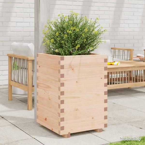 Jardinire 50x50x72,5 cm bois de pin massif alsavelo