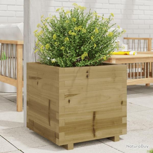 Jardinire 50x50x49,5 cm bois de pin imprgn alsavelo