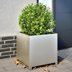 Jardinière 50x50x50 cm acier inoxydable alsavelo