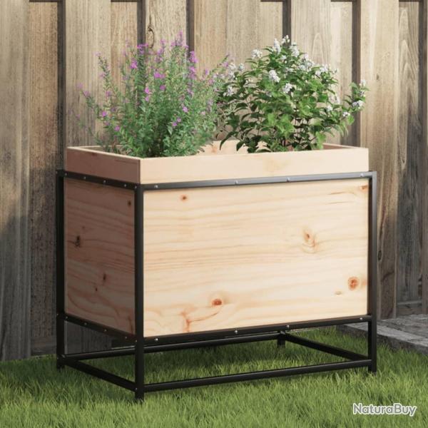 Jardinire 60x40x50 cm bois de pin massif alsavelo