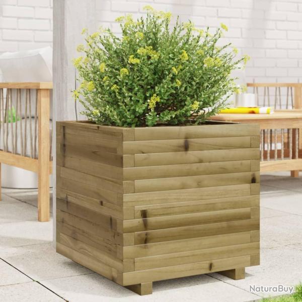 Jardinire 50x50x49,5 cm bois de pin imprgn alsavelo