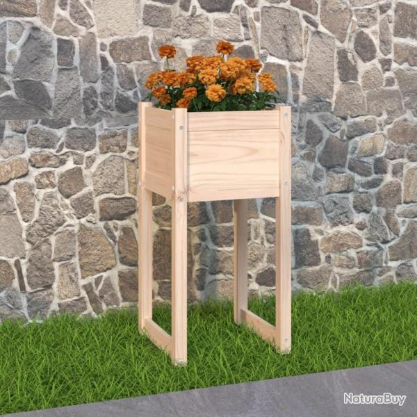 Jardinire 40x40x81 cm Bois massif de pin alsavelo