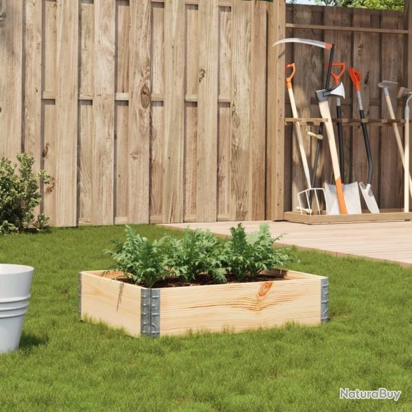 Jardinire 80x60 cm bois de pin massif alsavelo