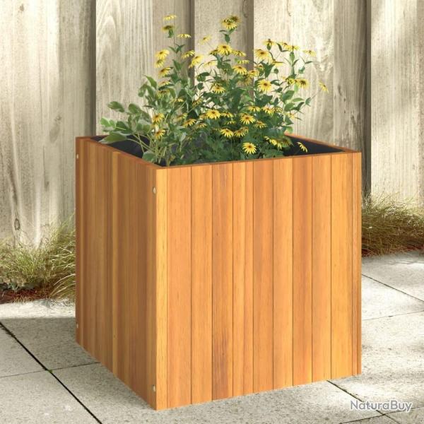 Jardinire 45x45x45 cm bois massif d'acacia alsavelo