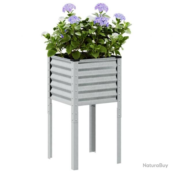 Jardinire 45x45x88 cm acier galvanis alsavelo