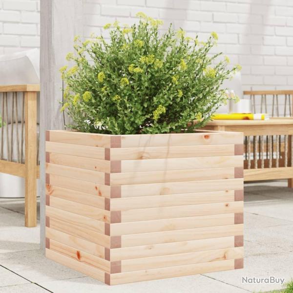 Jardinire 50x50x45,5 cm bois de pin massif alsavelo