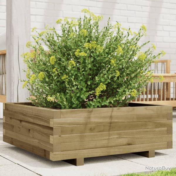 Jardinire 70x70x26,5 cm bois de pin imprgn alsavelo