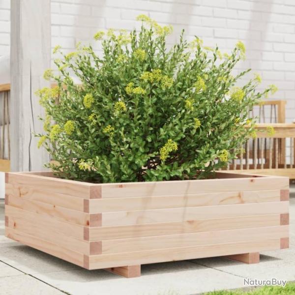 Jardinire 70x70x26,5 cm bois de pin massif alsavelo