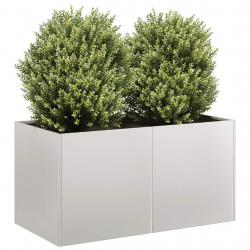 Jardinière 80x40x40 cm acier inoxydable alsavelo