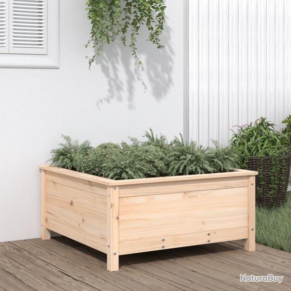 Jardinire 82,5x82,5x39 cm bois de pin massif alsavelo
