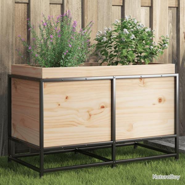 Jardinire 80x40x50 cm bois de pin massif alsavelo
