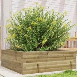 Jardinière 70x70x23 cm bois de pin imprégné alsavelo