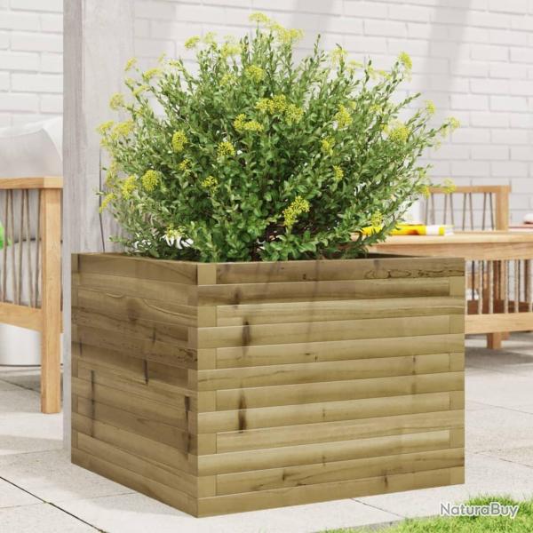 Jardinire 60x60x45,5 cm bois de pin imprgn alsavelo