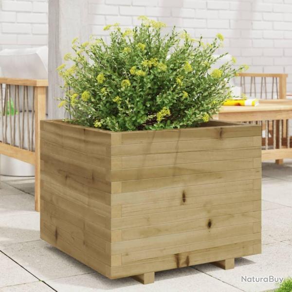 Jardinire 60x60x49,5 cm bois de pin imprgn alsavelo