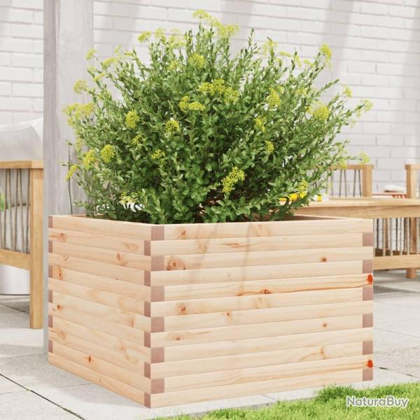 Jardinire 70x70x45,5 cm bois de pin massif alsavelo