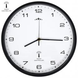 Horloge murale radioguidée Mouvement à quartz 31 cm Blanc/noir alsavelo
