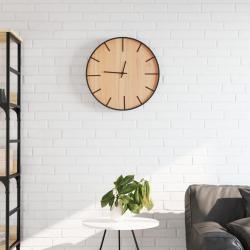 Horloge murale marron Ø39 cm fer et bois d'ingénierie alsavelo