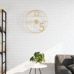 Horloge murale doré Ø50 cm fer alsavelo