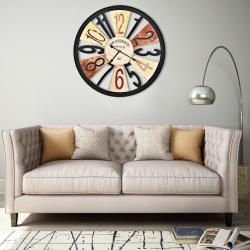 Horloge murale Métal 60 cm Multicolore alsavelo