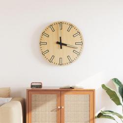 Horloge murale avec aiguilles lumineuses jaune Ø30 cm alsavelo