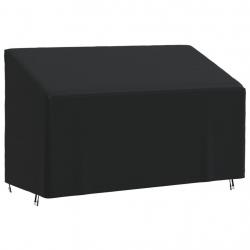 Housse de banc 3 places noir 165x70x65/94 cm oxford 420D alsavelo