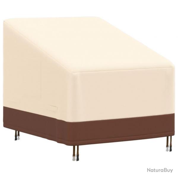 Housse chaise longue de jardin beige 79x97x48/74 cm oxford 600D alsavelo