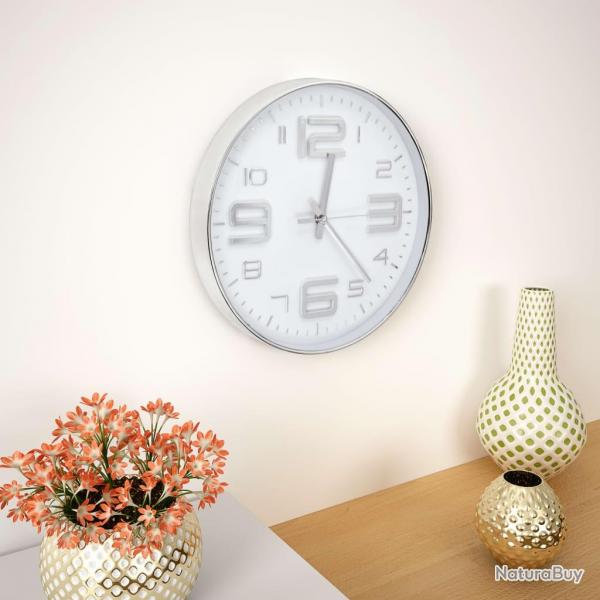 Horloge murale 30 cm Argent alsavelo